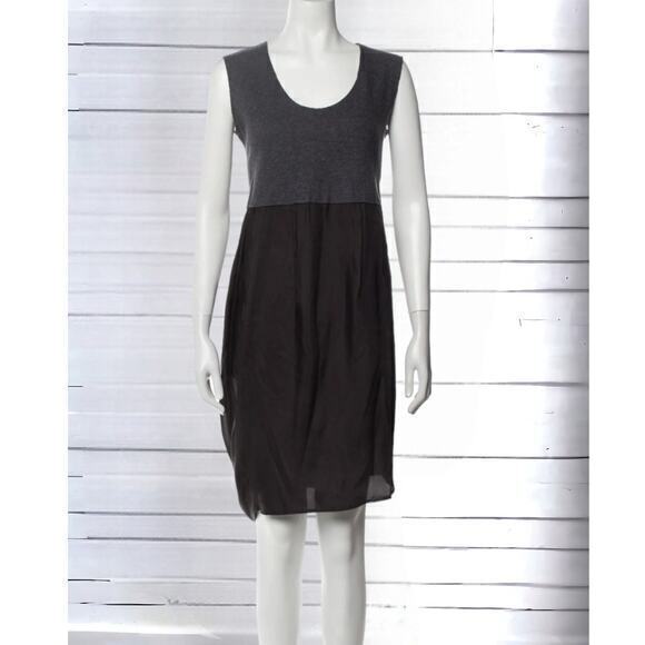 HACHE A-Line Dress Loose Fit Size 6 IT42 Gray Grey Black Asymmetrical Sleeveless - Picture 1 of 8